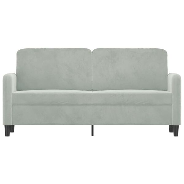 vidaXL 2-Seater Sofa Light Grey 140 cm Velvet