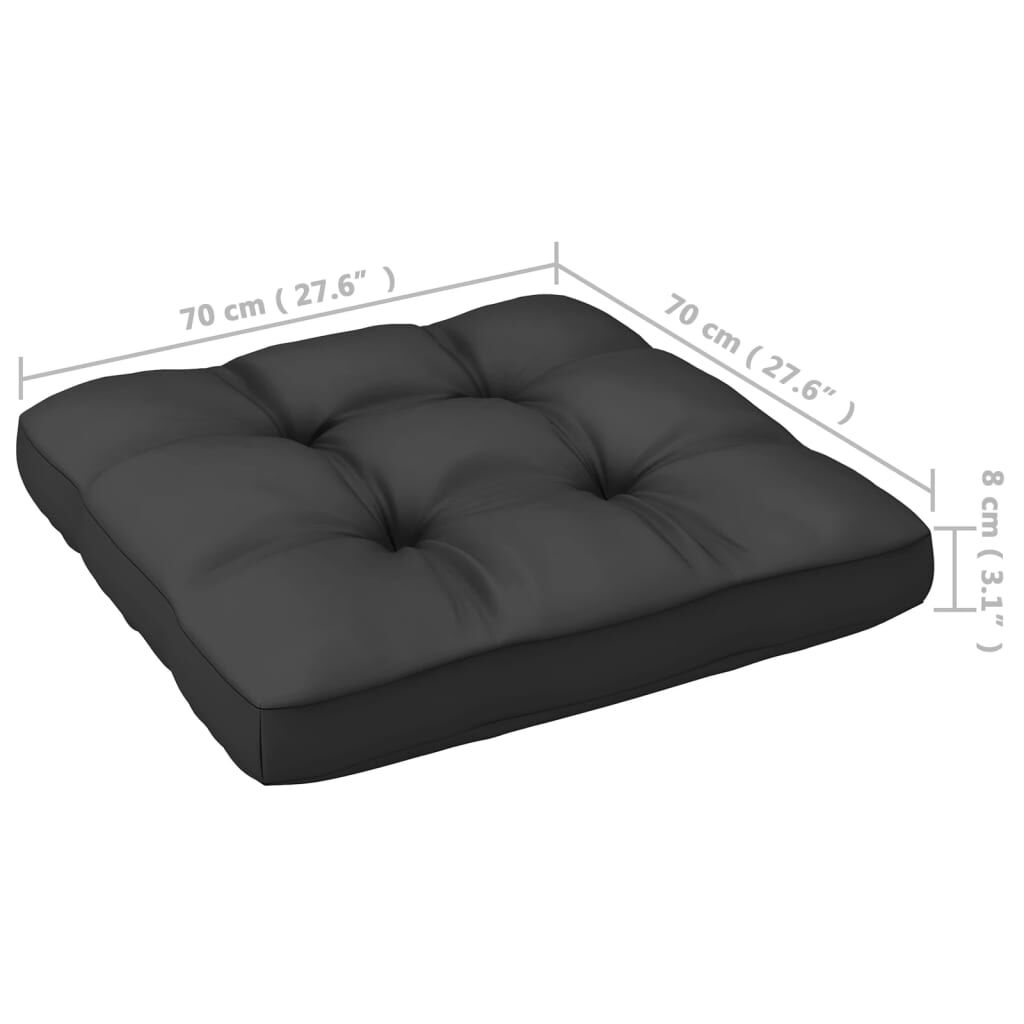 vidaXL Garden Footstools with Cushions 2 pcs White Solid Pinewood