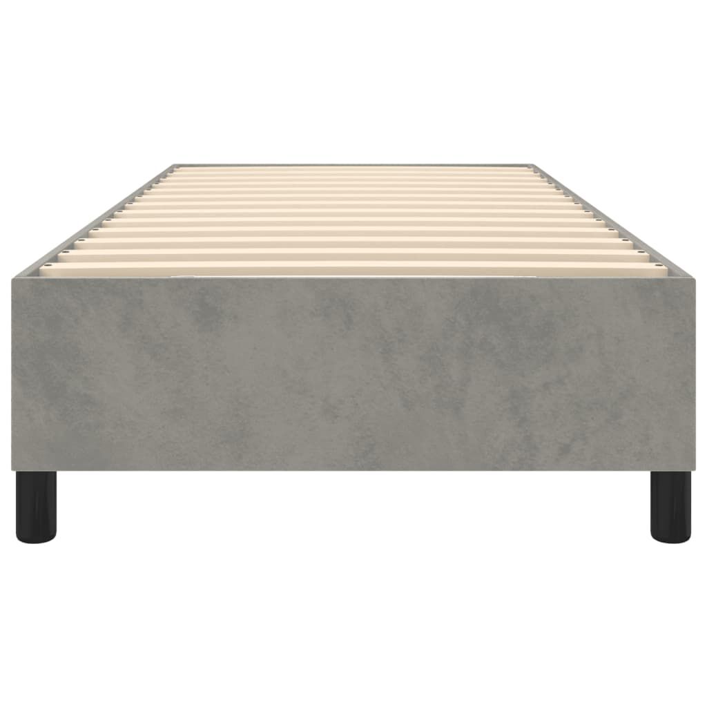 vidaXL Bed Frame without Mattress Light Grey Twin XL Velvet (US Only)