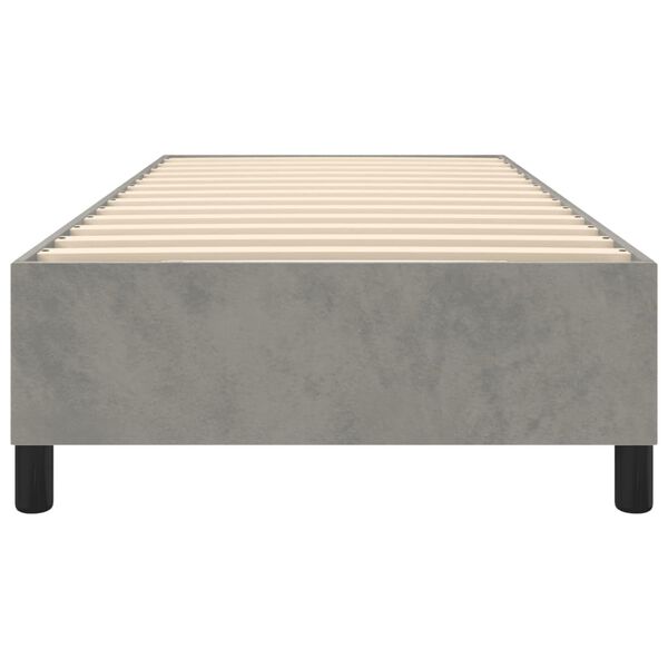vidaXL Bed Frame without Mattress Light Grey Twin XL Velvet (US Only)