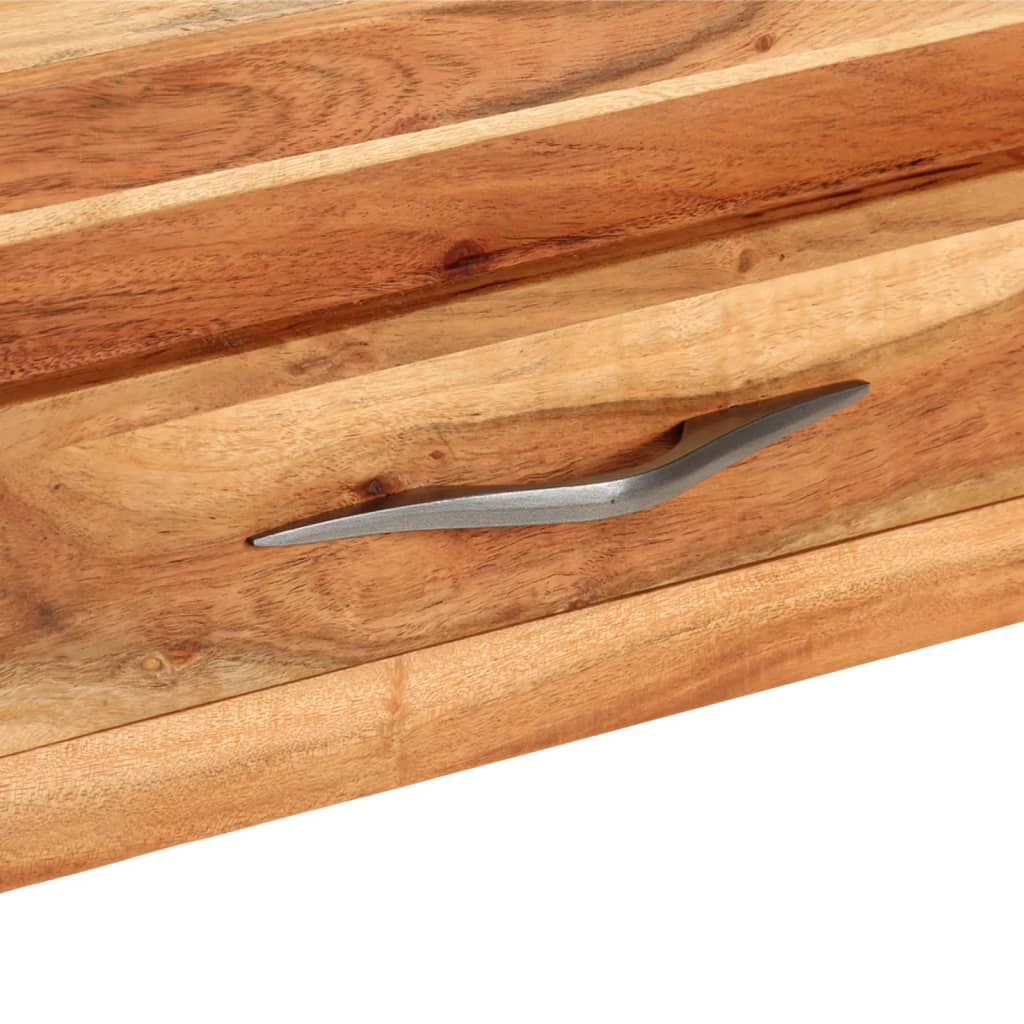 vidaXL Console Table 110x34x74 cm Solid Wood Acacia