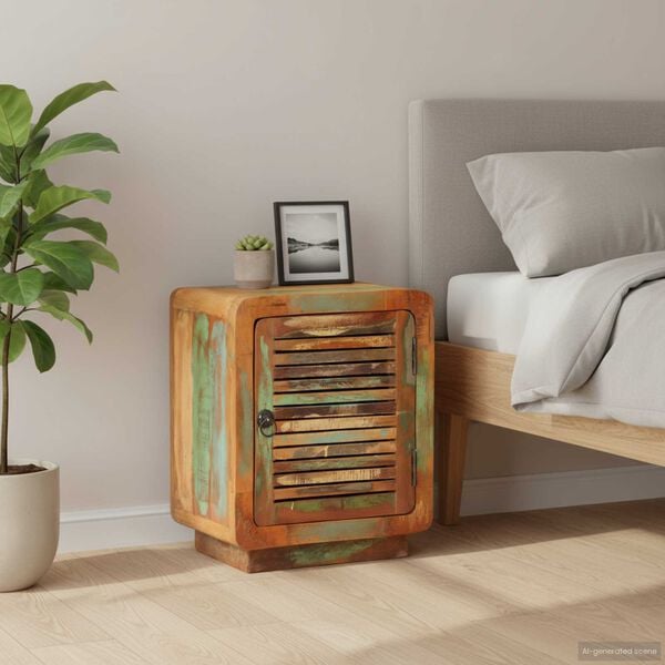 vidaXL Bedside Cabinet 40x30x50 cm Solid Reclaimed Wood