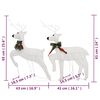 vidaXL Reindeer & Sleigh Christmas Decoration 140 LEDs Outdoor White