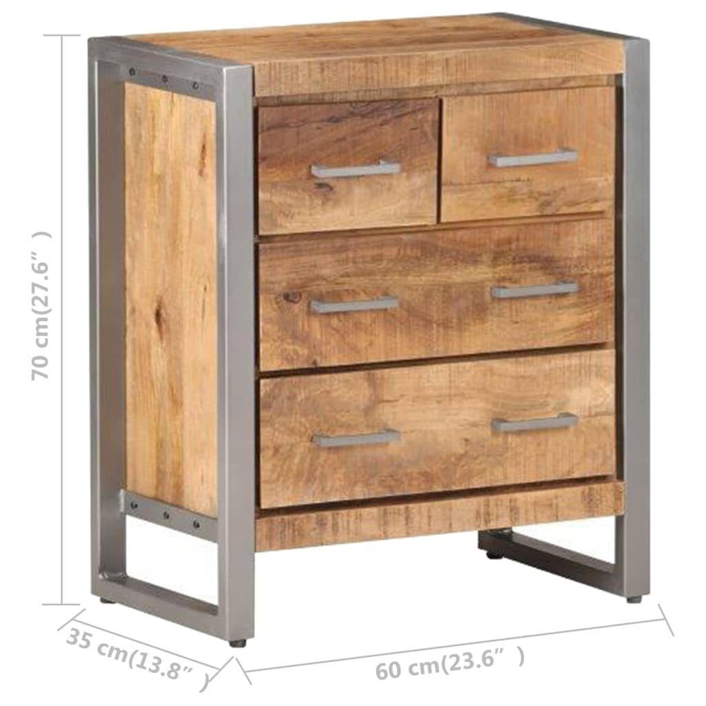 vidaXL Sideboard 60x35x70 cm Rough Mango Wood