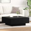 vidaXL Coffee Table Black oak 80 x 80 x 31 cm Engineered wood