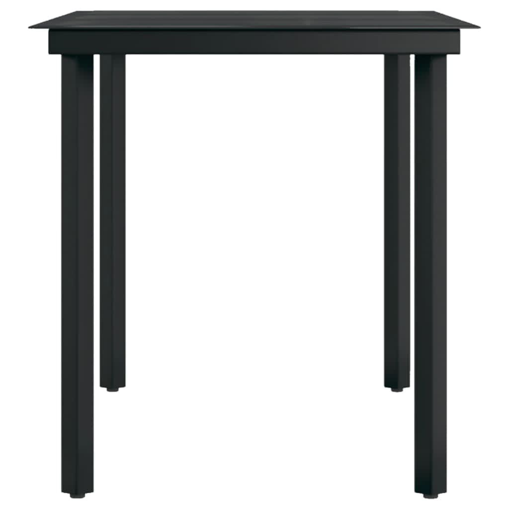 vidaXL 7 Piece Garden Dining Set Black