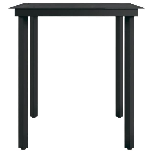vidaXL 7 Piece Garden Dining Set Black