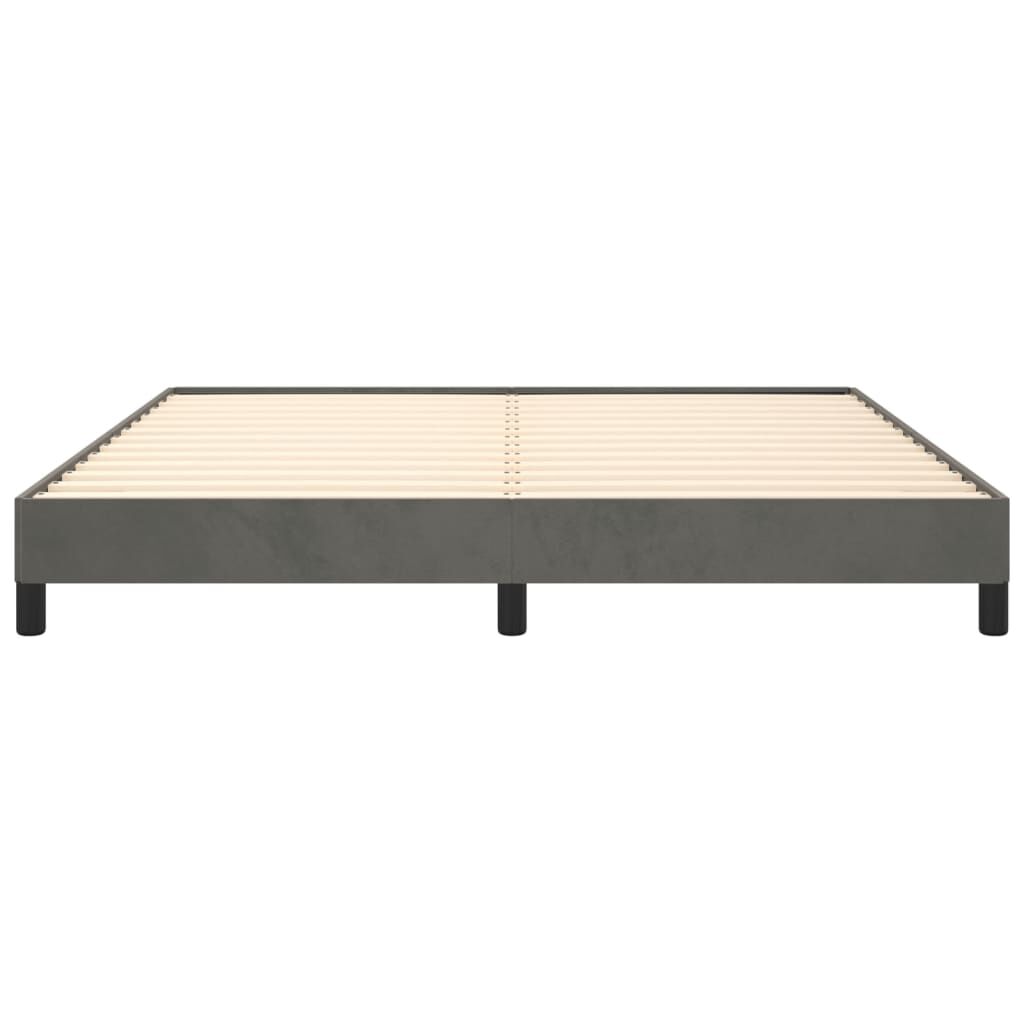 vidaXL Bed Frame without Mattress Dark Grey King Velvet (US Only)