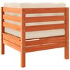 vidaXL Garden Sofa Corner with Cushions Wax Brown Solid Wood Pine