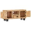 vidaXL TV Cabinet Rough Mango Wood 110x30x50 cm