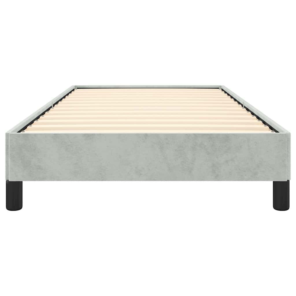vidaXL Bed Frame without Mattress Light Grey 100x190 cm Twin Velvet