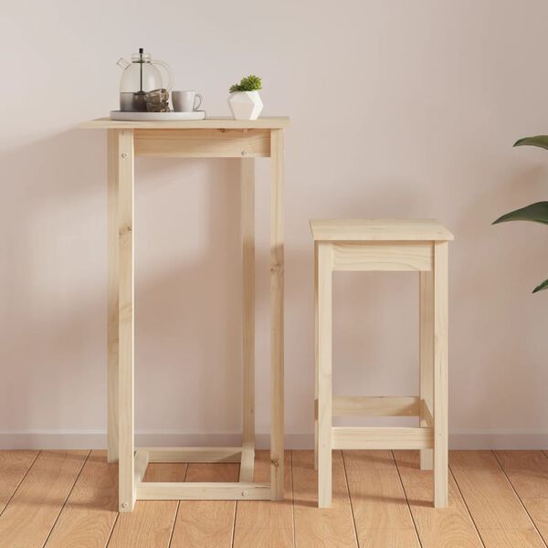 vidaXL Bar Table 60x60x110 cm Solid Wood Pine