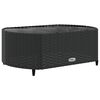 vidaXL 10 Piece Garden Sofa Set with Cushions Black Poly Rattan