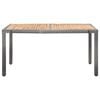 vidaXL 7 Piece Garden Dining Set with Cushions Poly Rattan Grey