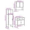 vidaXL 3 Piece Bathroom Furniture Set Black Engineered Wood