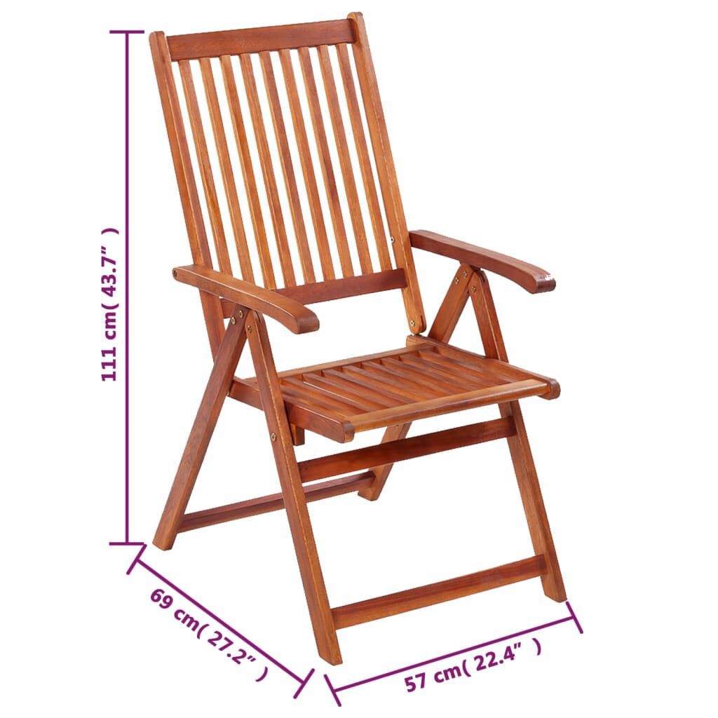 vidaXL 7 Piece Garden Dining Set Solid Acacia Wood