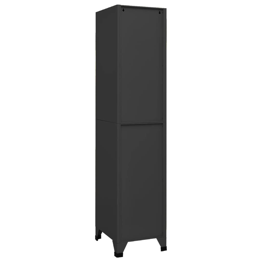 vidaXL Locker Cabinet Anthracite 38x45x180 cm Steel