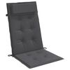 vidaXL Highback Chair Cushions 4 pcs Anthracite Oxford Fabric