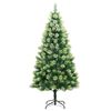vidaXL Artificial Hinged Christmas Tree 150 LEDs & Ball Set 150 cm