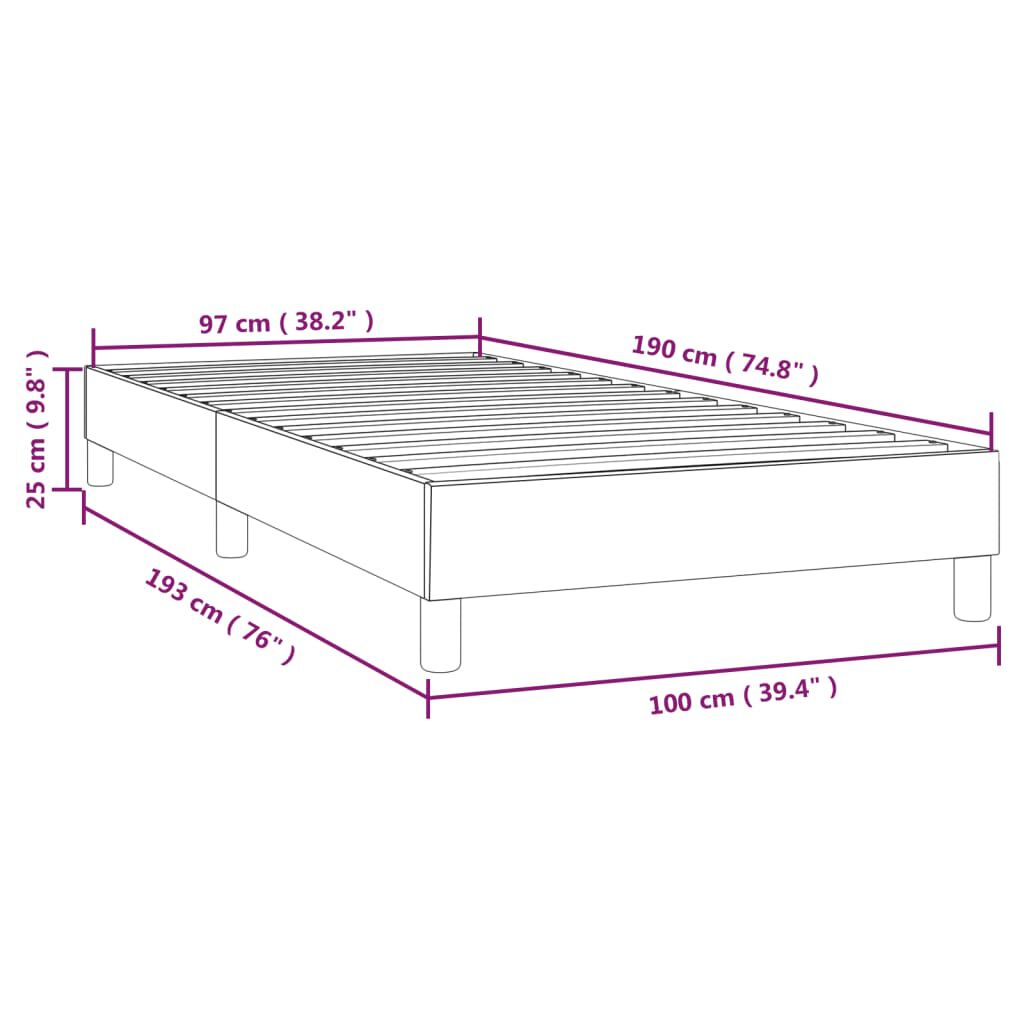 vidaXL Bed Frame without Mattress White Twin Faux Leather (US Only)