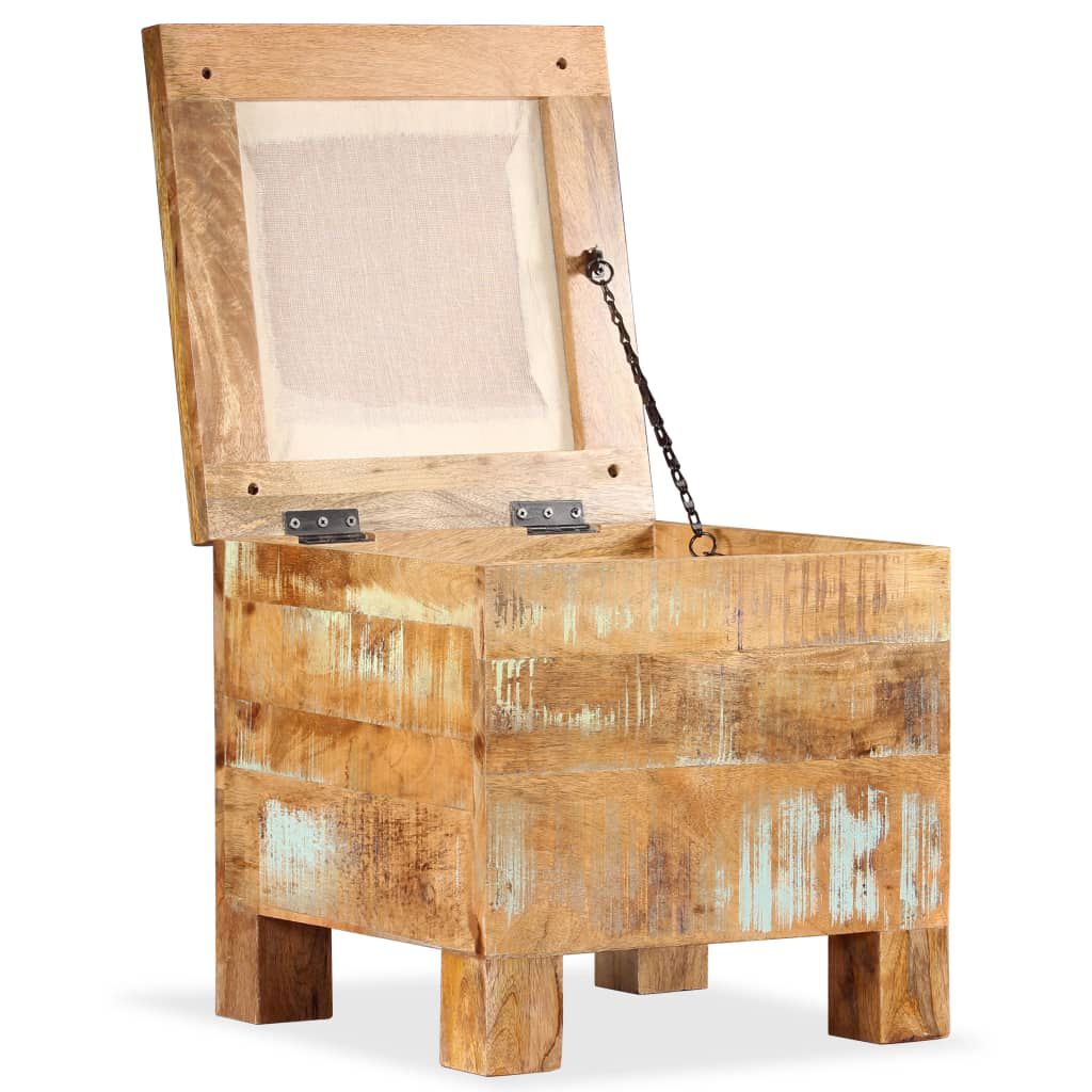 vidaXL Storage Bench Solid Reclaimed Wood 40x40x45 cm
