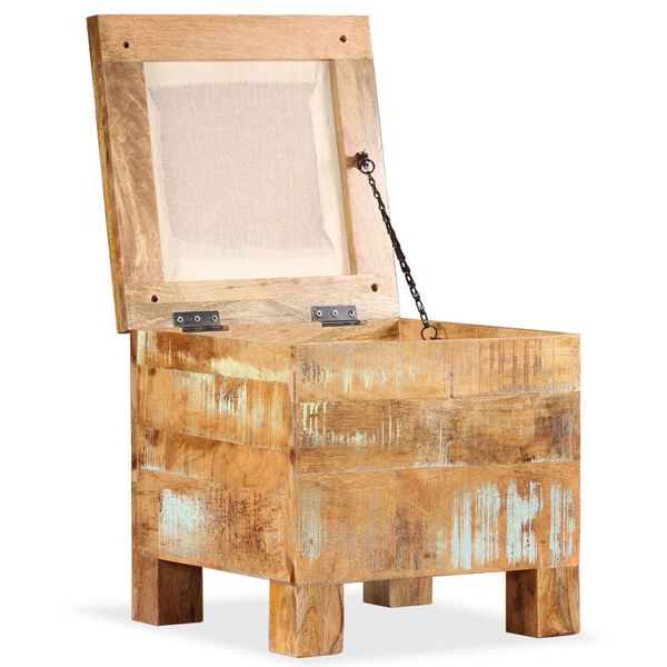 vidaXL Storage Bench Solid Reclaimed Wood 40x40x45 cm