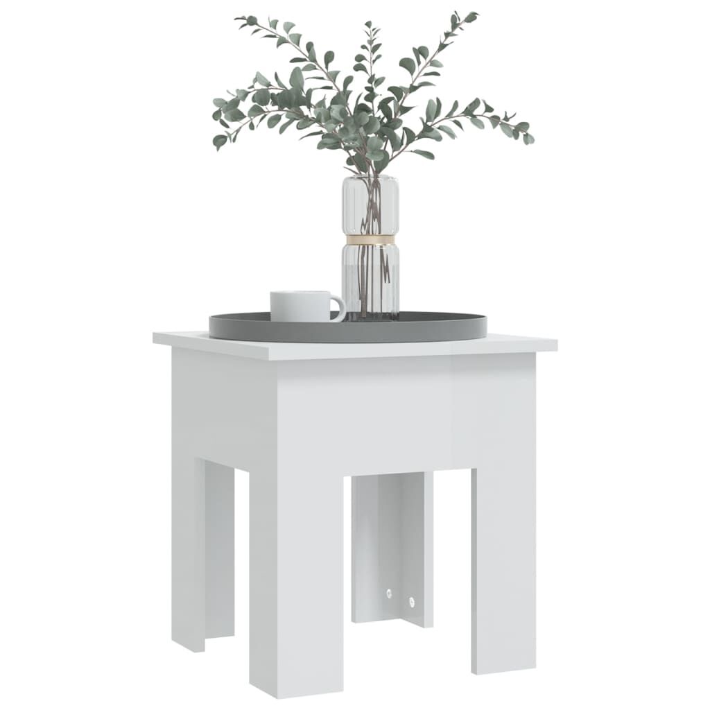 vidaXL Coffee Table High Gloss White 40x40x42 cm Engineered Wood