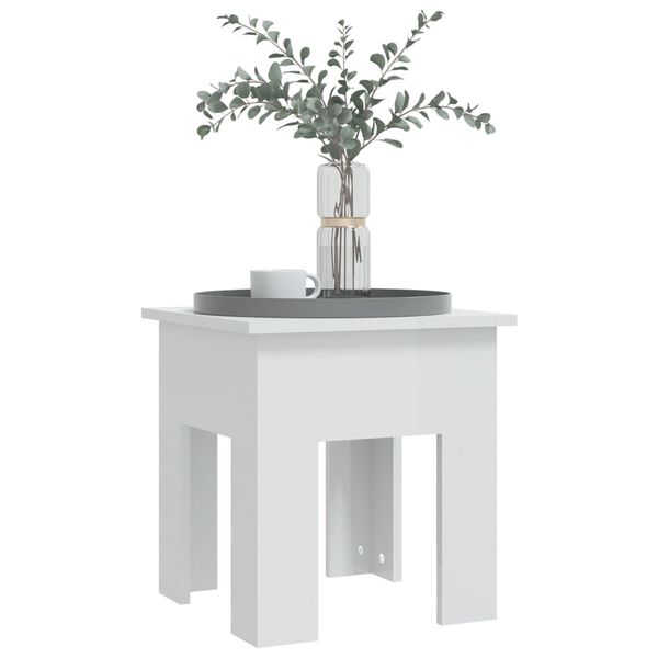 vidaXL Coffee Table High Gloss White 40x40x42 cm Engineered Wood