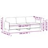vidaXL 3-Seater Sofa Dark Grey Velvet 180 cm