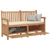 vidaXL Garden Storage Bench Brown 150 x 60 x 90 cm Solid teak wood