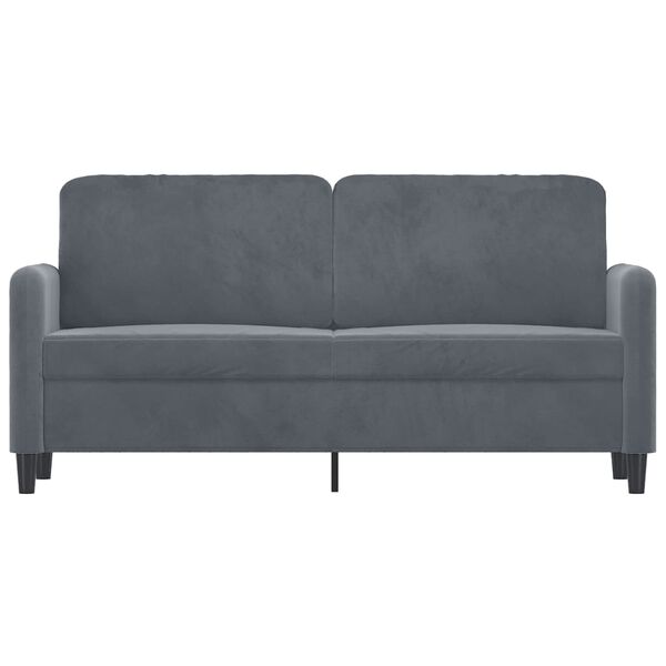 vidaXL 2-Seater Sofa Dark Grey 140 cm Velvet