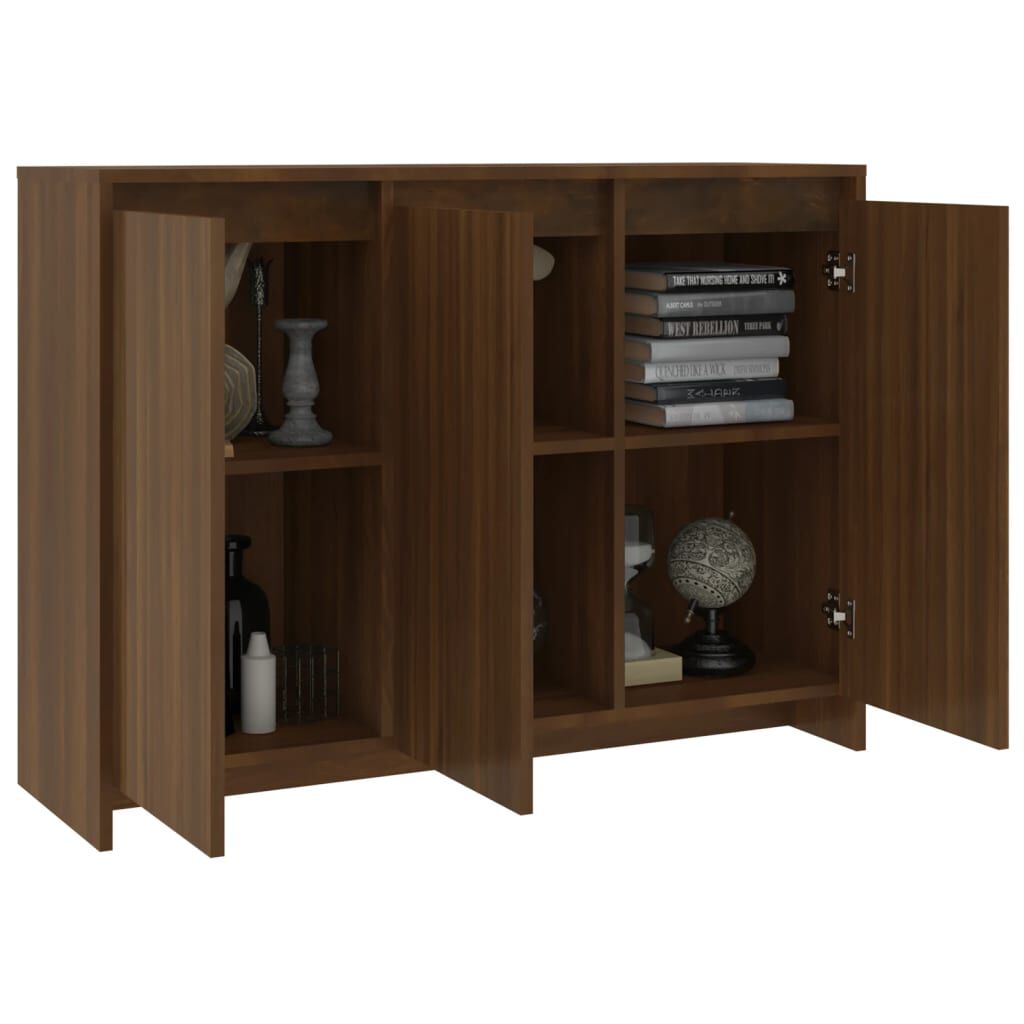 vidaXL Sideboard Brown Oak 102x33x75 cm Engineered Wood