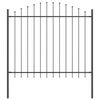 vidaXL Garden Fence 5 pcs Grey 170 x 190 cm Powder-Coated Steel