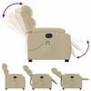 vidaXL Electric Massage Recliner Chair Cream Fabric
