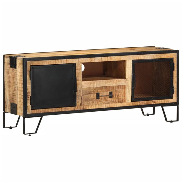 vidaXL TV Cabinet 110x31x46 cm Rough Mango Wood