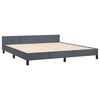 vidaXL Bed Frame without Mattress Dark Grey 183x213 cm Velvet