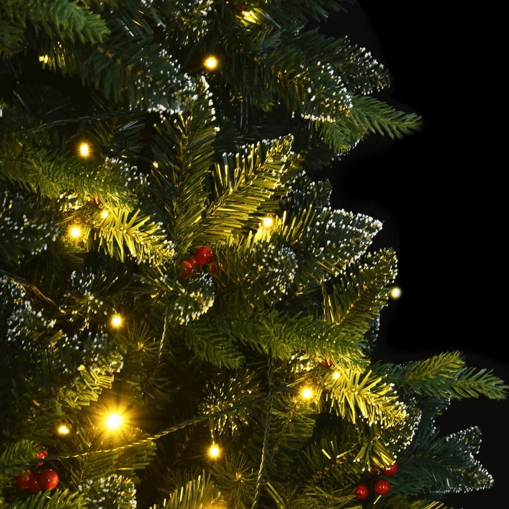 vidaXL Artificial Hinged Christmas Tree 300 LEDs 180 cm
