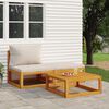vidaXL 3 Piece Garden Lounge Set with Cushions Solid Wood Acacia