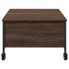 vidaXL Coffee Table with Wheels Brown Oak 91x55x34 cm Engineered Wood