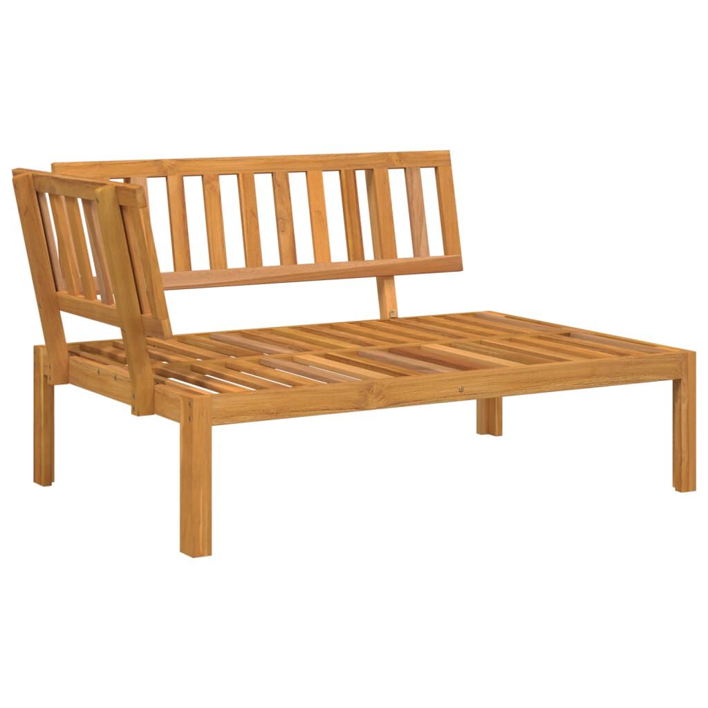 vidaXL Garden Pallet Corner Sofa with Cushions Solid Wood Acacia