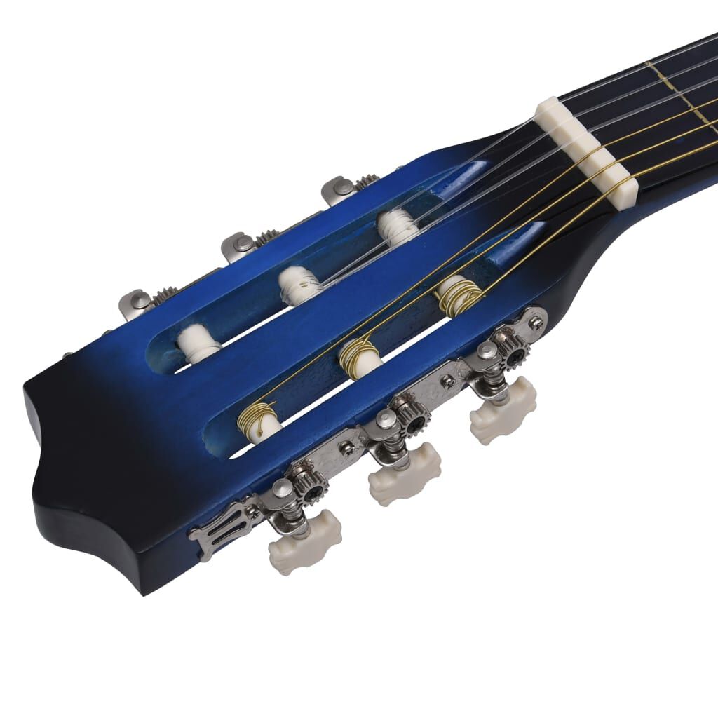 vidaXL Western Classical Cutaway Guitar with 6 Strings Blue Shaded 38