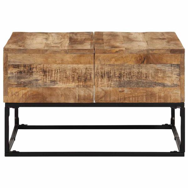 vidaXL Coffee Table 68x68x41 cm Rough Mango Wood