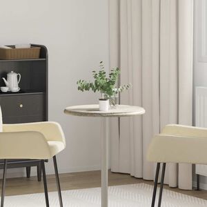 vidaXL Table Top Grey Ø50x2.5 cm Marble