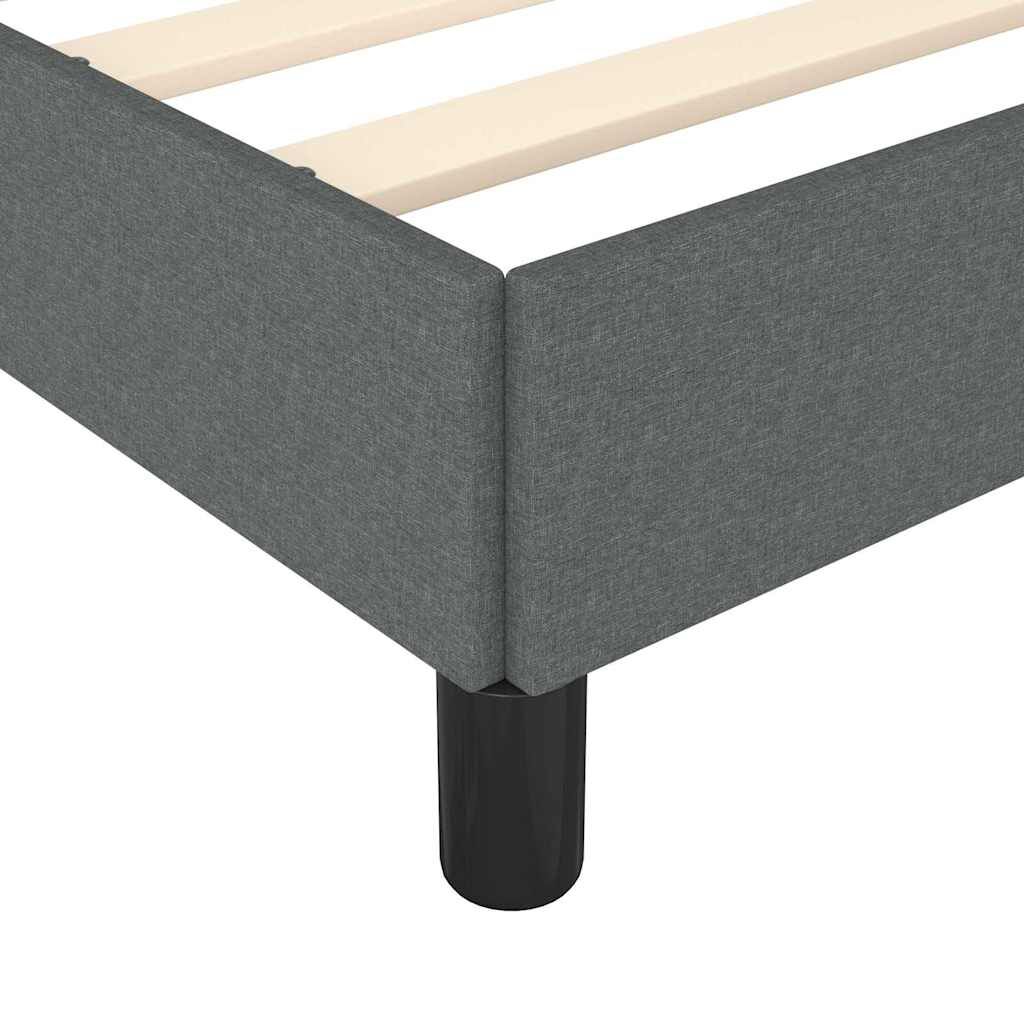 vidaXL Bed Frame without Mattress Dark Grey 152x203 cm Queen Fabric