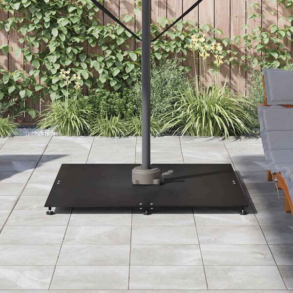 vidaXL Parasol Base Black 100 x 100 x 4 cm Steel