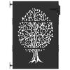 vidaXL Garden Gate 85x125 cm Corten Steel Tree Design