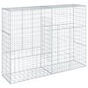 vidaXL Gabion Basket with Cover 200x50x150 cm Galvanised Iron