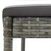 vidaXL Bar Stools with Cushions 6 pcs Grey Poly Rattan