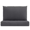 vidaXL Pallet Cushions 2 pcs Melange Anthracite Fabric