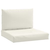 vidaXL Pallet Cushions 2 pcs Melange Cream Fabric